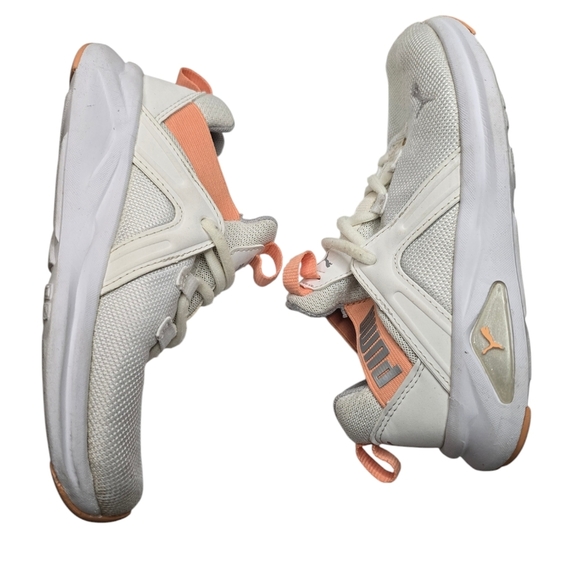 Puma White Peach Sneakers Girls 1.5C - Picture 4 of 8